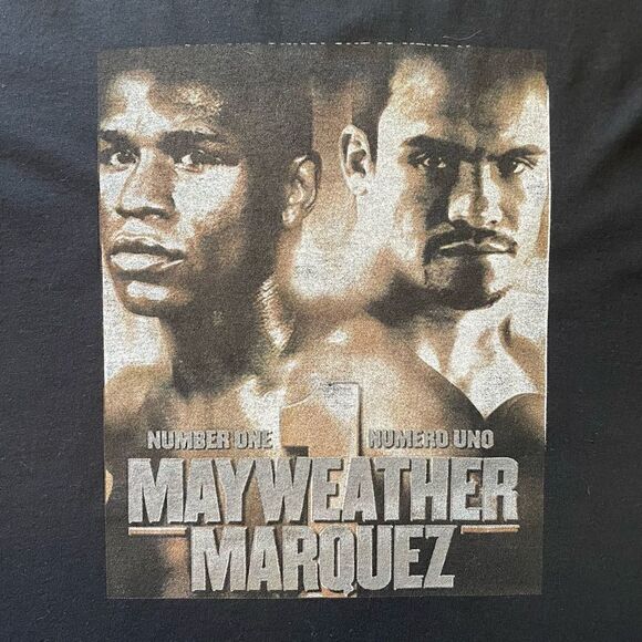 Mayweather Marquez Number One Numero Uno Boxing Match T-Shirt Black Medium - Picture 3 of 4